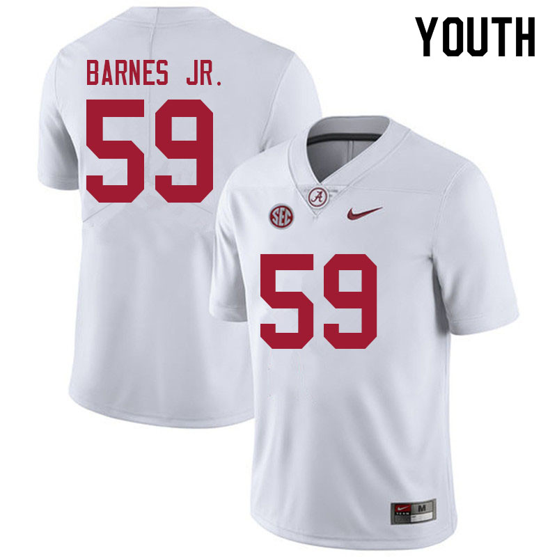 Youth #59 Anquin Barnes Jr. Alabama Crimson Tide College Football Jerseys Sale-White